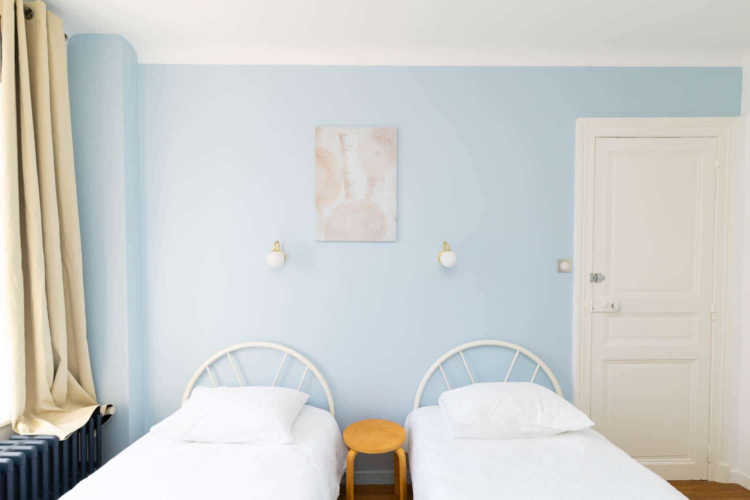 Chambre Bleuet - ambiance contemporaine bleu clair